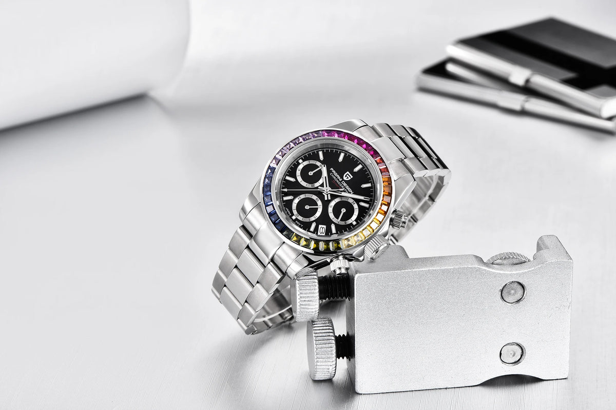 Reloj cronógrafo para hombre PAGANI DESIGN: reloj de pulsera de cuarzo de lujo, luminiscente y resistente al agua.
