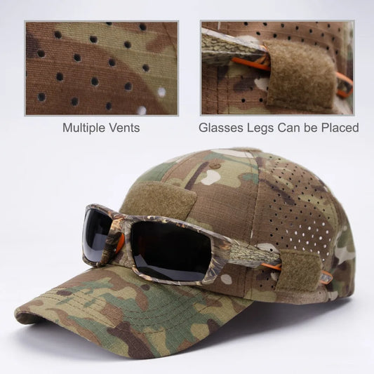 1PC outdoor functional camouflage baseball cap! Quick drying fabric+DIY sticker, a must-have for tactical trendsetters to wear