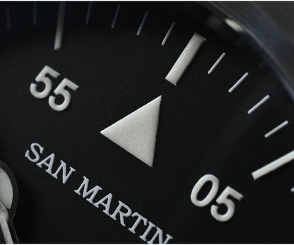 San Martin Men Pilot Watch 37mm Miyota 8215 Fashion Simple Style Military Automatic Mechanical Watches 100m Waterproof BGW-9