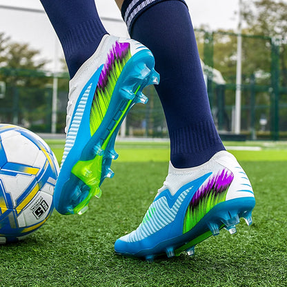 Botas de fútbol para hombre, nuevas, para partido y entrenamiento, calzado de fútbol antideslizante con tacos largos FG, ultraligeras, para exterior, zapatillas, dropshipping