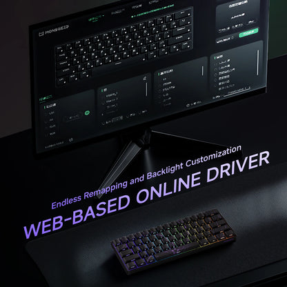 MONSGEEK FUN60 PRO&MAX HE Mechanische Tastatur mit Magnetschaltern, 60% kabellose Gaming-Tastatur, Rapid Trigger, 8K ARGB, Custom-Tastatur