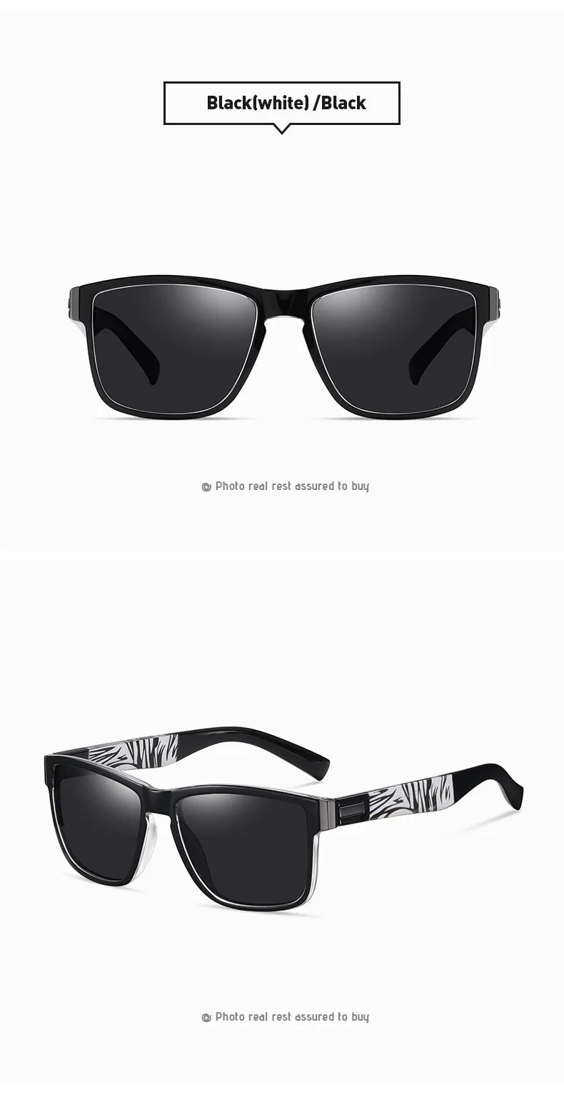 VCKA Myopia Sunglasses Square Prescription -0.5 To -6.0 Women Men Polarized Colorful Lens Sports Nearsighted Astigmatism Eywear