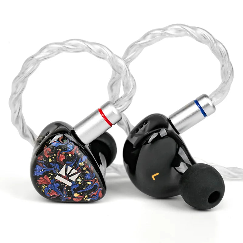 KBEAR Kalideer Apex-P6 1DD+1BA+1Piezo Monitor IEMs Écouteurs intra-auriculaires hybrides avec boîtier en résine imprimé en 3D, écouteurs filaires HiFi