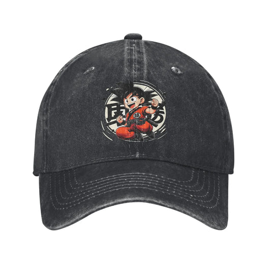 Goku Anime Dragon Ball Men Women Baseball Caps Distressed Denim Hats Cap Vintage Outdoor Running Adjustable Fit Headwear
