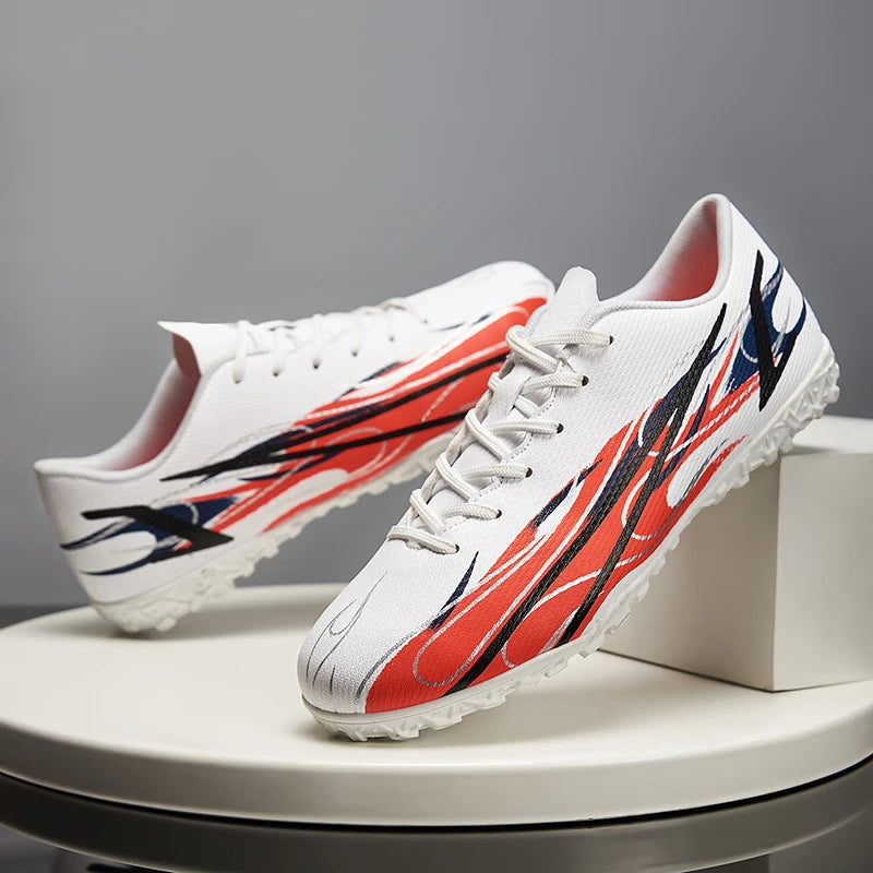 Scarpe da calcio da uomo taglie grandi 46 47 per allenamento e partite, erba sintetica TF, con tacchetti, calzature maschili internazionali