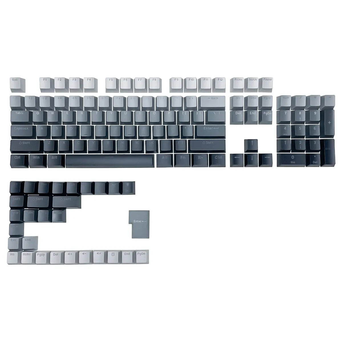 Black Pink Gradient Keycaps For Cherry MX Switch Mechanical Keyboard OEM Profile PBT Keycap Backlit RGB Gamer ISO Layout Key Cap