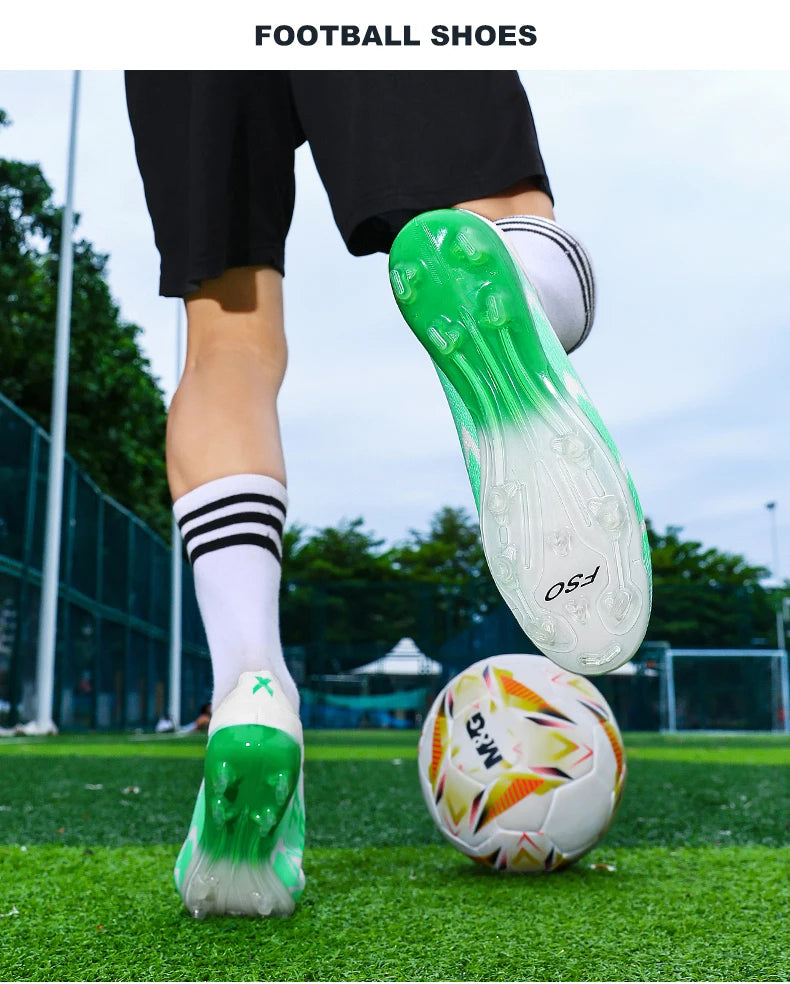 New Men Soccer Shoes Match Football Boots Non-Slip Boys High-quality Outdoor Sneakers Grass Cleats Hot-selling High-top Light