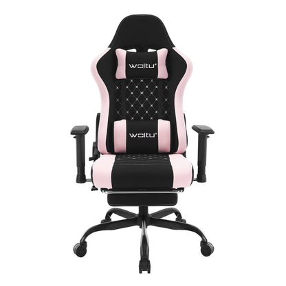 WOLTU Massage Gaming Chair Ergonomic Adjustable Height Office Armchair with Headrest Footrest Swivel Chair Mesh Computer Chair