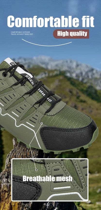 Men Waterproof Hiking Shoes Non-Slip Hunting Boots Outdoor Tactical Training Sports Shoes Men Walking Hiking Travel Shoes