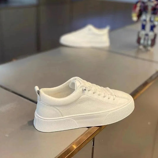 Men Sneakers Casual Shoes Men Flats Zapatillas Hombre Lightweight PU Leather Breathable Shoe Mens White Sports Tenis Shoes