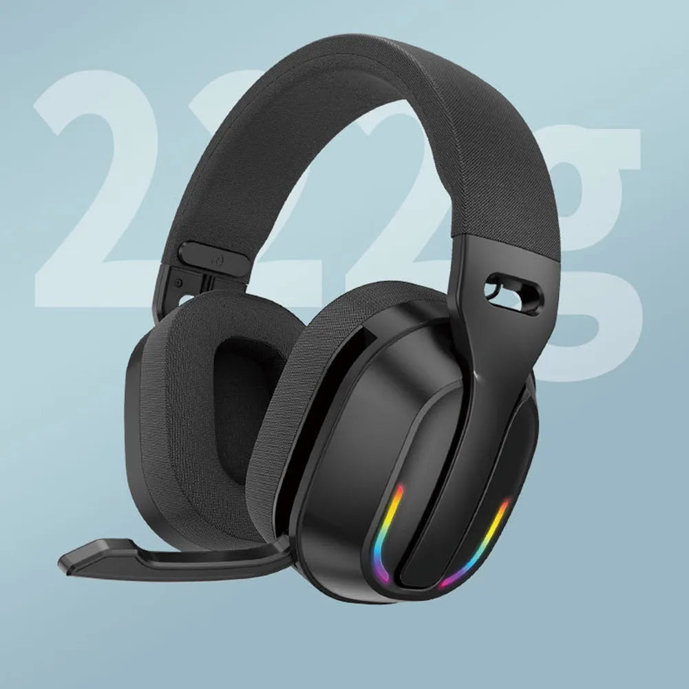 Wireless Headset B500 RGB Noise Cancelling Gaming Headphones 60H Playtime BTV5.4 & HD Sound Stereo Music Game Earphone