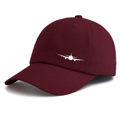 1pc Airplane Print Baseball Cap for Adults,Minimalist Retro Style Casual Soft Adjustable Dad Hat,Perfect As Gift