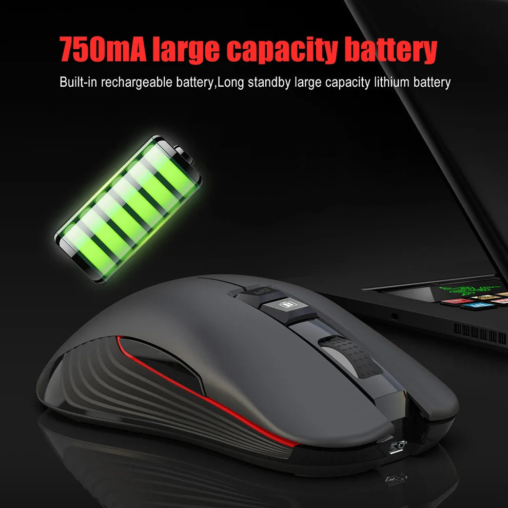 2.4G USB-C Wireless Mouse Rechargeable Gaming Mouse 3600DPI 7 Button Type-c Mute Mice for Macbook Laptop PC Game Mouse Computer