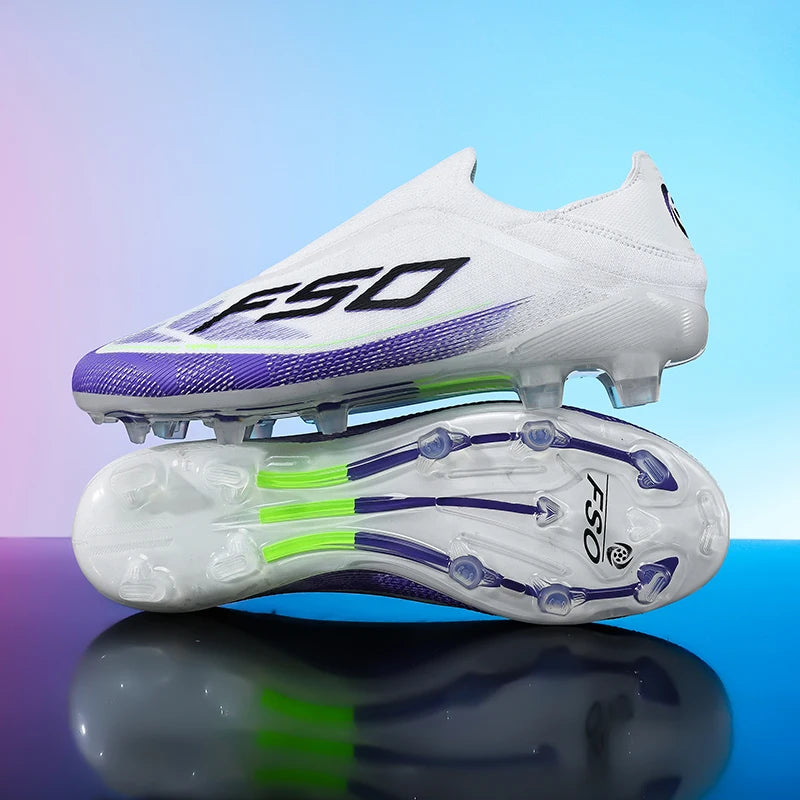 New Men Soccer Shoes Match Football Boots Non-Slip Boys High-quality Outdoor Sneakers Grass Cleats Hot-selling High-top Light