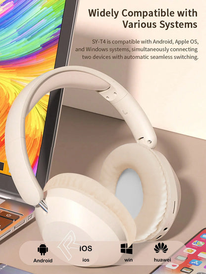 Casque Bluetooth supra-auriculaire, appels sans fil de haute qualité, longue autonomie pour le sport, le gaming et l'écoute de musique