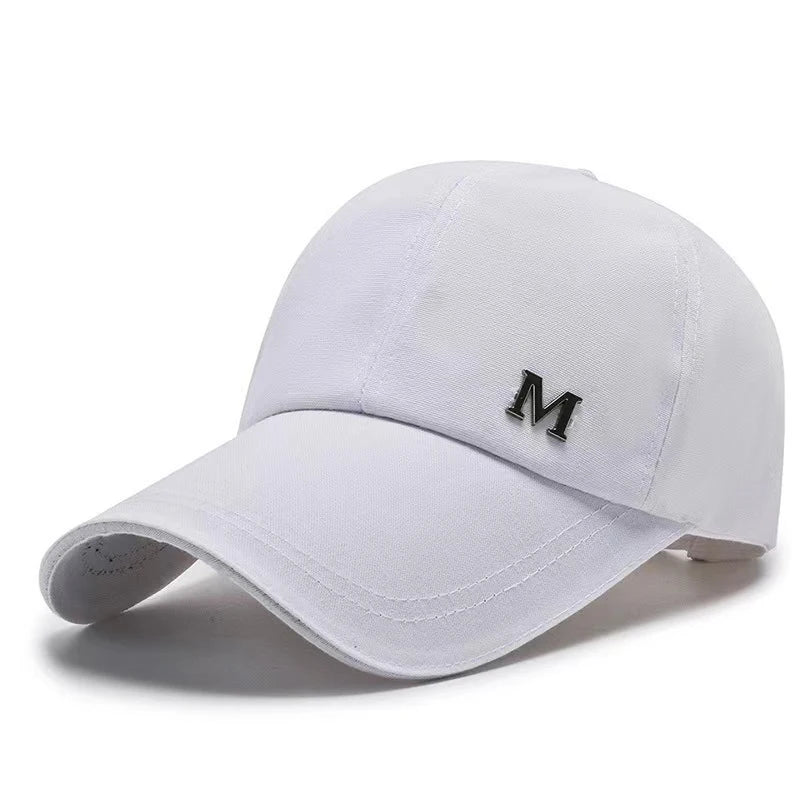 Men Women Baseball Cap Summer Cotton Hat Snapback Hip-Hop Cap Adult Sport Sun Hat Casual Long Brim Sunscreen Golf Cap