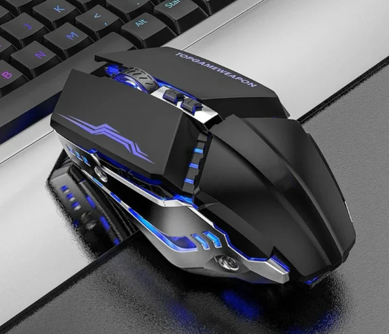 RGB Dual-Mode Wired Mouse 2.4G Wireless Mouse Gaming Mouse Rechargeable Silent Mouse 3600 DPI Adjustable Mouse Mice for Laptop
