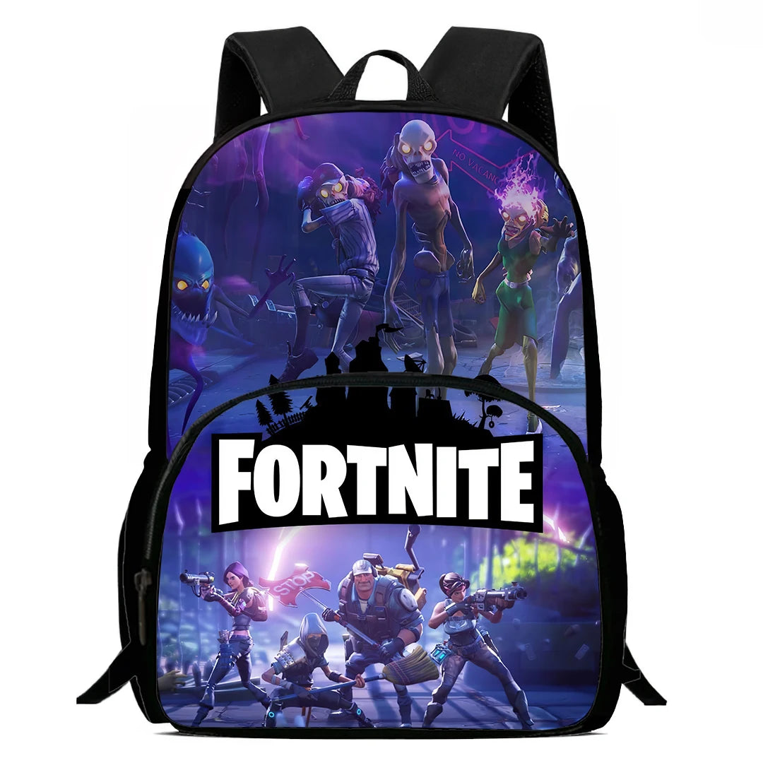 Kids  School Backpack with Front Pocket,  Light Weight Cartoon Fortnite Children Backpack For Age 6-9 , Bags For Boys Girls