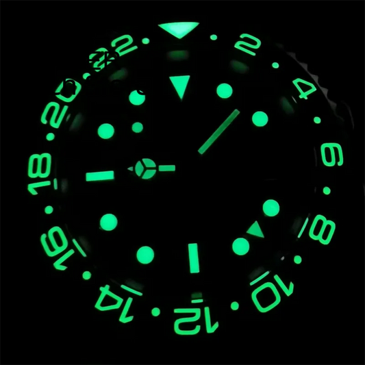 BLIGER 40 mm NH34 GMT muški mehanički ručni sat, svjetleći okvir, safirno staklo, narukvica od nehrđajućeg čelika, Reloj Hombre