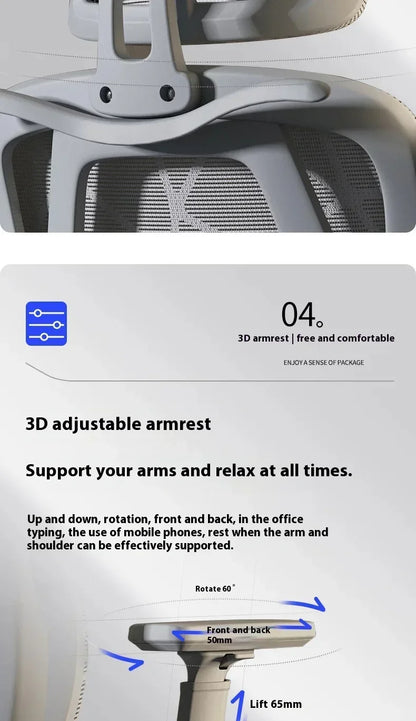Office Chair Gaming Desk Ergonomic Computer Adjustable Armrests 3D Headrest Chair Lift Chair Back Can Tilt Back with Foo Pedals