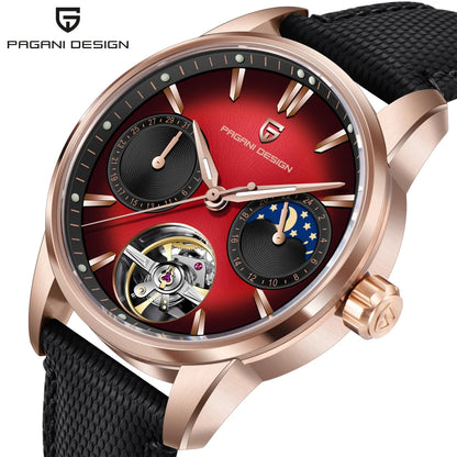 Reloj para hombre Pagani Design, nuevo modelo, reloj mecánico automático de lujo, 41 mm, de acero inoxidable, hermético hasta 10 bares, estilo «piloto»
