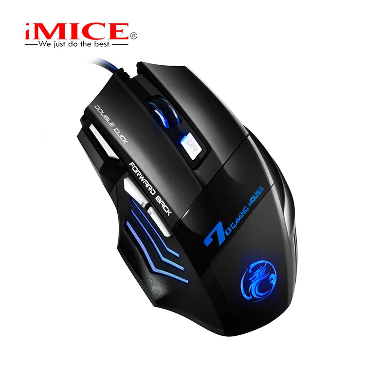 IMICE X7 Optical Gaming Mouse  Adjustable DPI Ergonomic Anti Slip Design Colorful Luminuse Suitable for DesktopComputers  Laptop