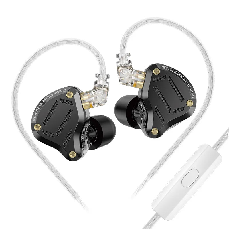 KZ ZS10 PRO 2 In Ear Monitor IEM,1DD+4BA Hybrid Wired Earbuds,with 4-Level Tuning Switch,3-Way Crossover Gaming Earbud IEM Cable