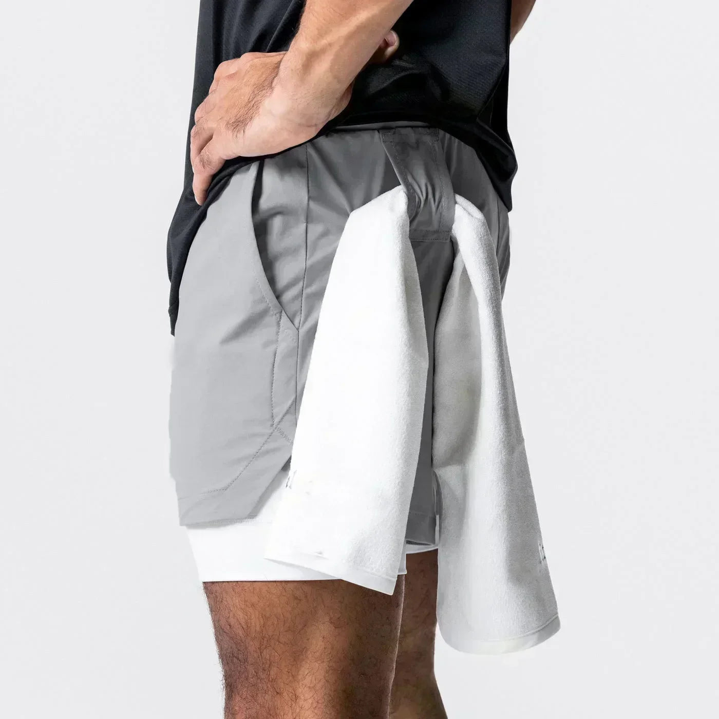 Produit gaming premium Fraquane Dragon Ball Men's Double-layer Shorts Son Goku Summer Japanese Anime Fake Two-piece Sports Fitness Quick-drying Shorts