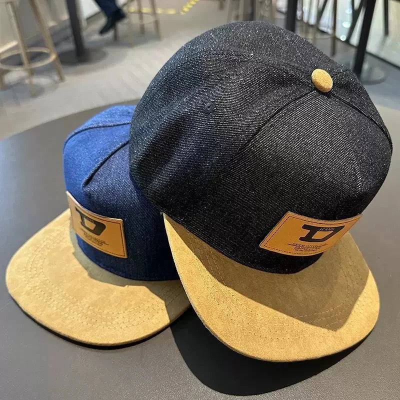 H Hip Hop Baseball Cap Flat Brim Hat Men's and Women's Casual Street Dance Outdoor Couple Visor Hat