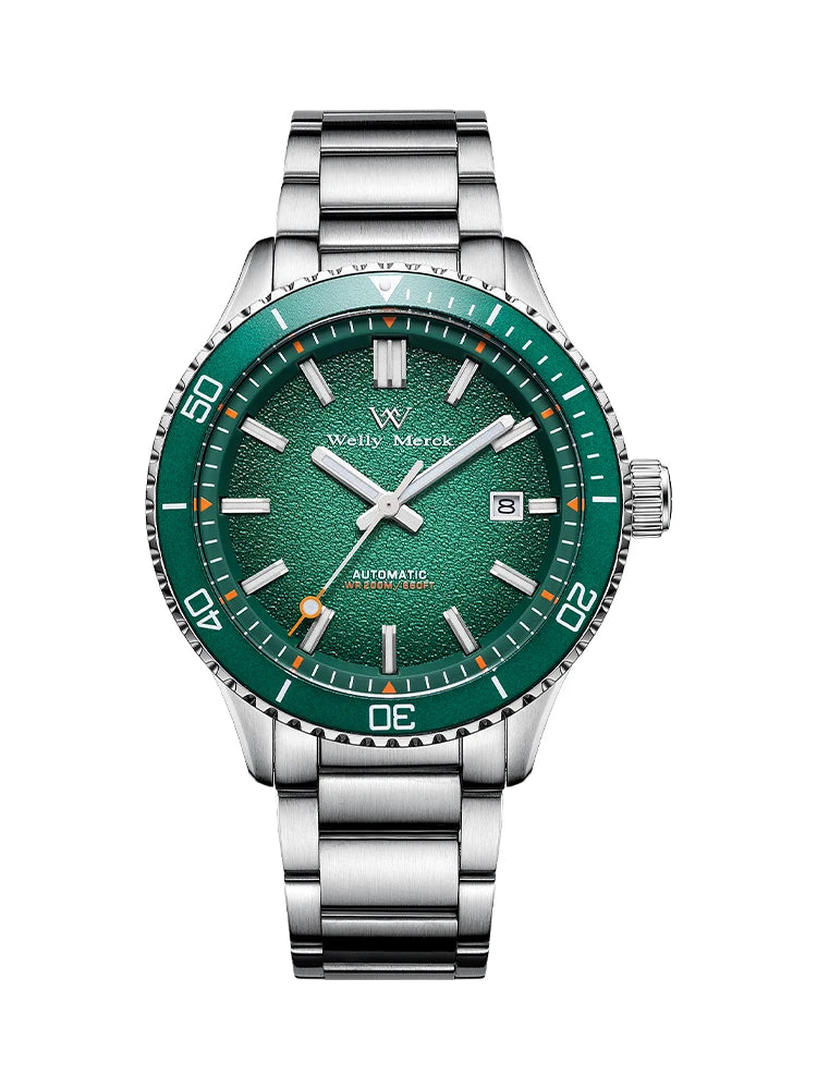 WM Watch Automatic Mechanical Dive Watch Man MIYOTA 8215 Waterproof Stainless Steel Sapphire Welly Merck Diving Watches WM046