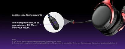 AKKO Verge S9 E-Sports Headset with Mic Quad-Mode Gaming Headphone 7.1 Channel Surround Sound Pro-Tuned FPS Audio 53mm Driver