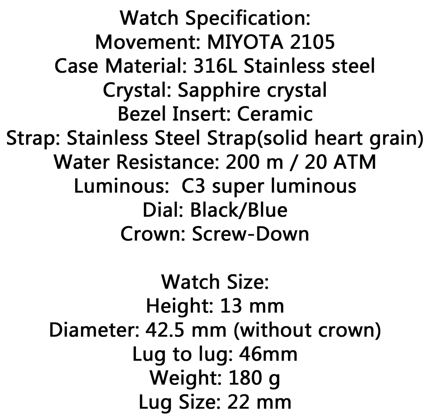 KEASO Top Men's Dive Watch C3 Super Luminous 316L Solid Steel 20Bar Waterproof Sapphire Mirror MIYOTA 2035 Quartz Movement Watch