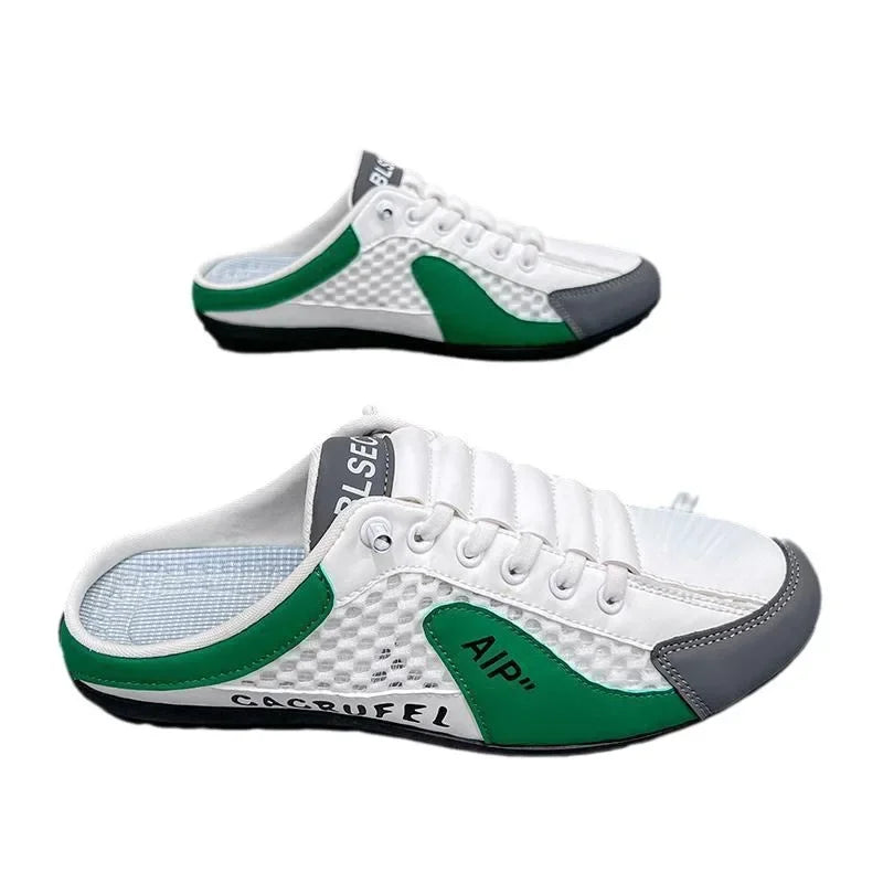Ανδρικά casual αθλητικά παπούτσια slip-on με κορδόνια, αναπνεύσιμο mesh, unisex, για άνοιξη και φθινόπωρο, χαμηλά, επίπεδα, γρήγορη και εύκολη εφαρμογή