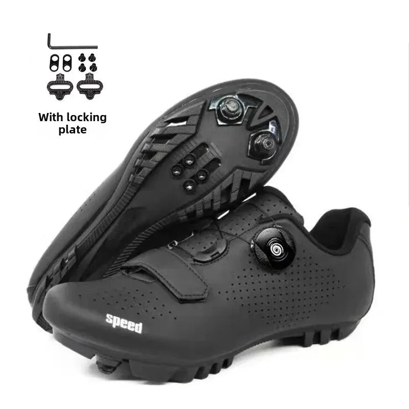 Unisex Road And Mountain Bike Lock Shoes Outdoor Pedal Assisted Bicycle Riding Shoes Cross-Border New Model Sports Entertainment