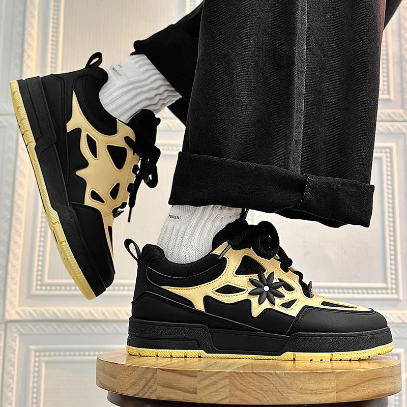 Zapatillas de moda para hombre, estilo urbano y skate, de marca de lujo, para entrenamiento, con malla transpirable, calzado casual masculino