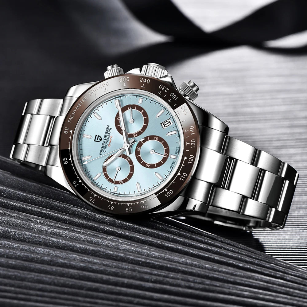 Reloj cronógrafo para hombre PAGANI DESIGN: reloj de pulsera de cuarzo de lujo, luminiscente y resistente al agua.