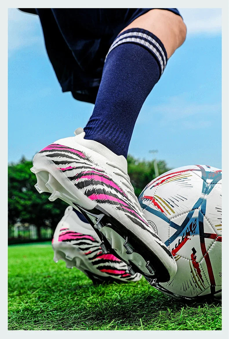 Botas de fútbol para hombre, deportivas, ultraligeras y antideslizantes, para exterior, tacos de adulto para partido, unisex, cómodas para césped, alta calidad