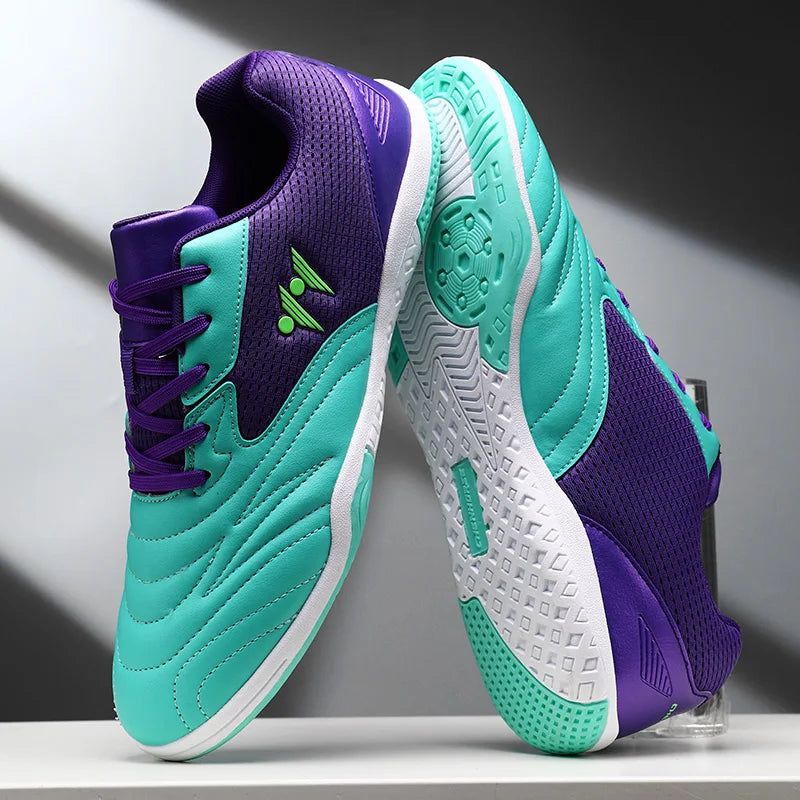 Nouvelles chaussures de football pour hommes, crampons montants pour terrain gazonné, antidérapantes, de haute qualité, pour futsal, idéales pour les matchs en salle et l'extérieur, très vendues.
