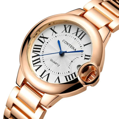 New Brand Luxury Stainless Steel Men and Women Luxury Atmosphere Quartz Watches Fashion Blue Balloon Women Date Watch Suit