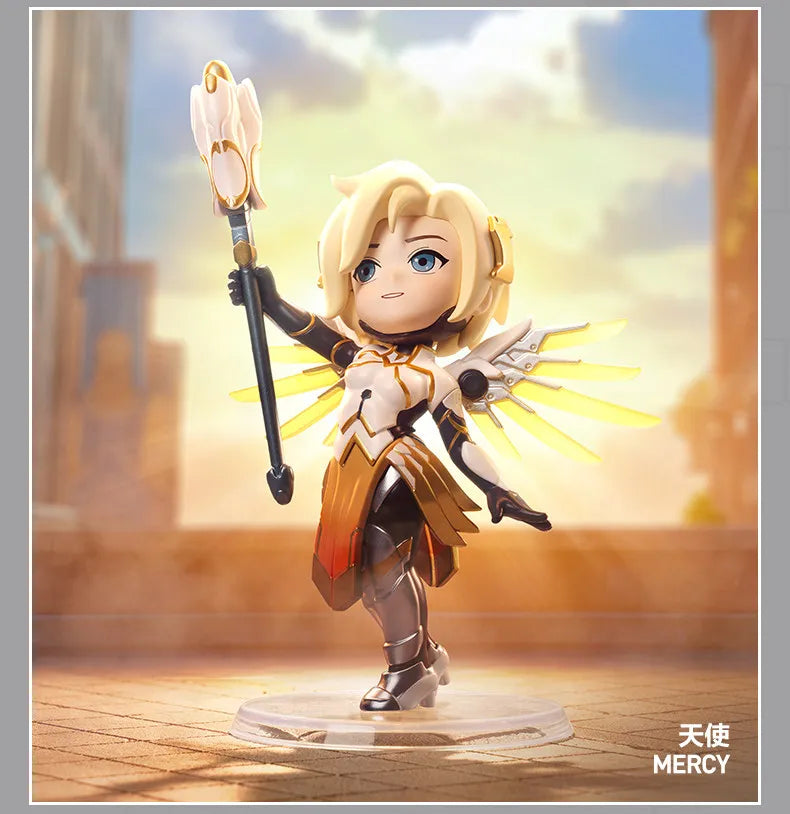 POP MART Overwatch Play of The Game Series Caja Sorpresa Blind Box Juguetes Kawaii Adornos Figuras Decoración del Hogar Muñecos Modelo de Escritorio