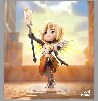 POP MART Overwatch Play of The Game Series Caja Sorpresa Blind Box Juguetes Kawaii Adornos Figuras Decoración del Hogar Muñecos Modelo de Escritorio