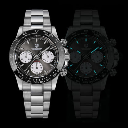 Watchdives WD16500 V2 Men Watch VK63 Quartz Movement Chronograph Wristwatch Stainless Steel Sapphire Crystal Luminous  Watches