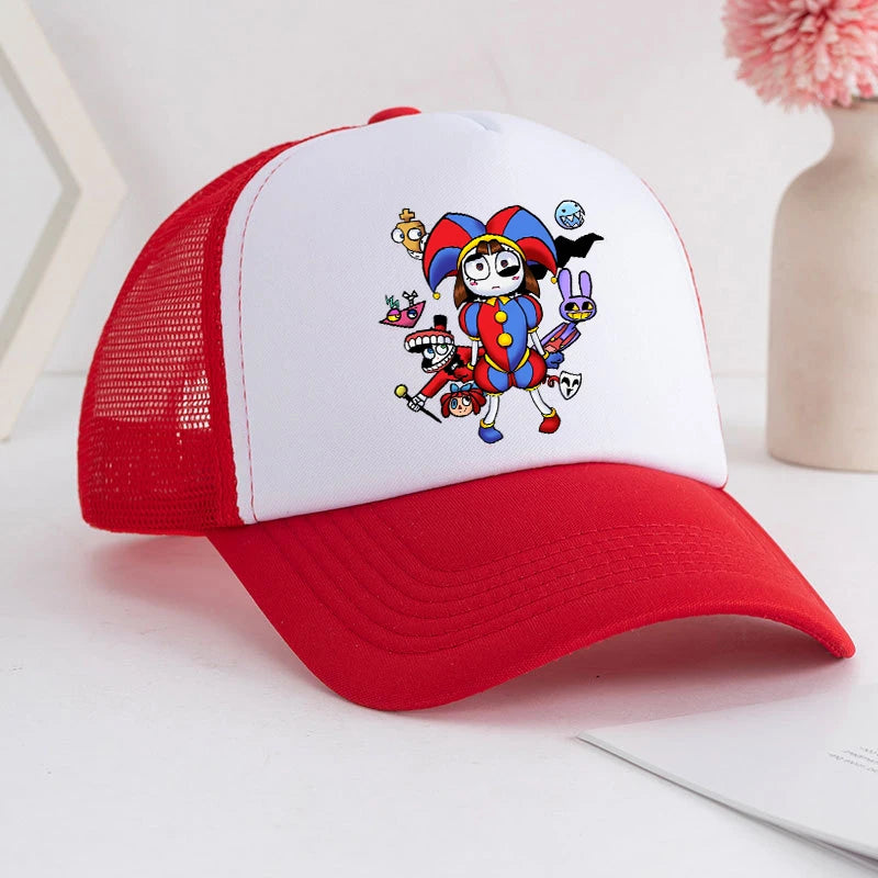 Cappellino da baseball Cartoon "The Amazing Digital Circus" per adulti, con stampa anime, per studenti, estivo, sportivo, regolabile, carino, da regalo