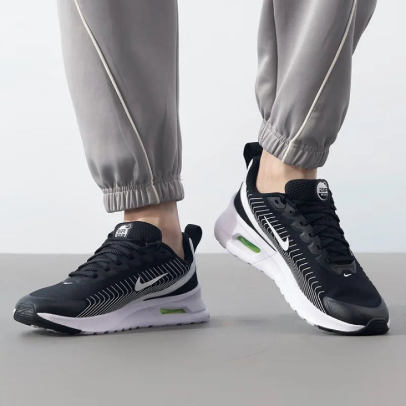Nike Air Cushion Shock Absorbing Training Fitness Men's Running Shoes New Lightweight Comfortable Daily Commuting Sports Running Shoes Air Max Black and White Cool Versatile Casual Sports Shoes Men's Recommended Fd4329-005