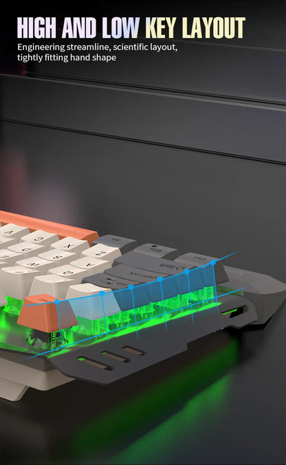 Russian Gaming Keyboard With Russian Layout Spanish Arabic Korean Keyboard Mouse Gamer 104 Keys 100% Layout Wired RGB Light K90