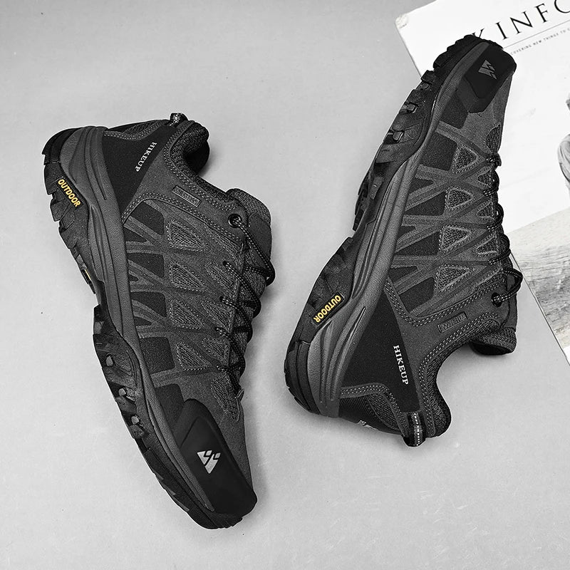 HIKEUP Scarpe outdoor da uomo per escursionismo, sport e tempo libero, scarponcini da trekking in montagna e campeggio, sneaker antiscivolo e resistenti all’usura