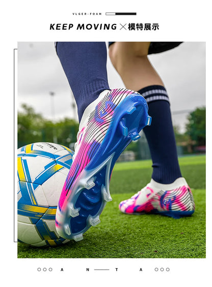 New Men Soccer Shoes Hot-selling Sneakers Grass Cleats High-quality Football Boots Non-Slip Boys Match Outdoor High-top Light