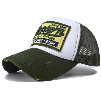 2023 New Letter Embroidery Baseball Cap for Men with Mesh Snpabck Hat Chapeau Homme Summer Breathable Y2K Trucker Hats for Women