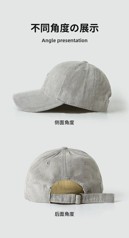 Winter 60-65 cm Large Size Corduroy Baseball Cap For Men Women Autumn Snapback Caps Big Head Dad Hat Gorra Bonnets Dropshipping