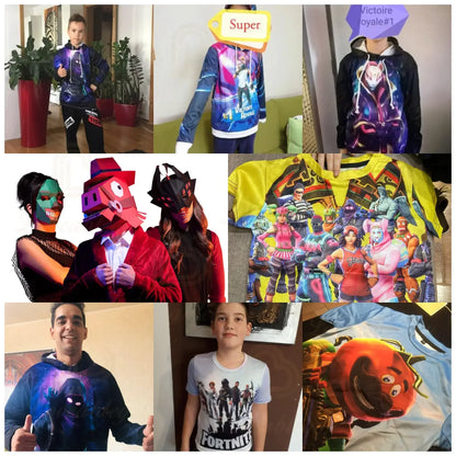 T-shirt 3D Red Jade Fortnite Anime Battle Royale per uomo, donna e bambini - T-shirt Pelly, regalo di compleanno per ragazze e ragazzi
